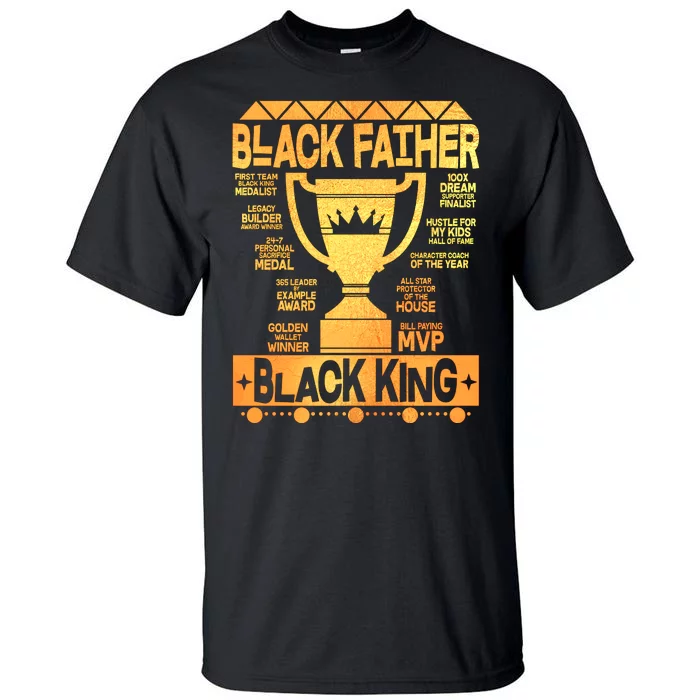 Black Father Black King Tall T-Shirt