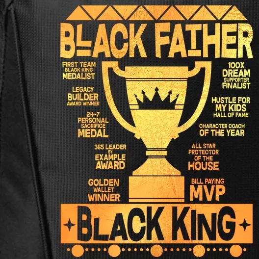 Black Father Black King City Backpack