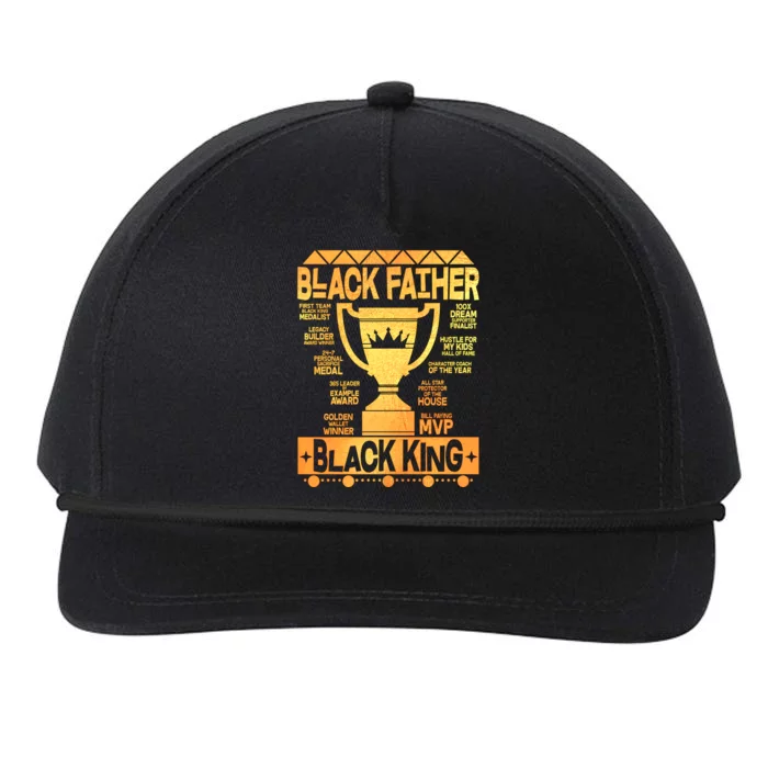 Black Father Black King Snapback Five-Panel Rope Hat