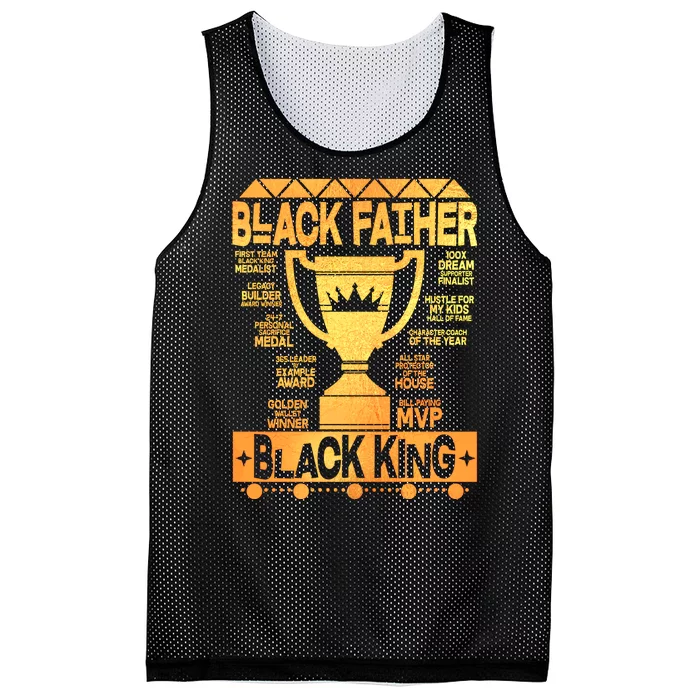 Black Father Black King Mesh Reversible Basketball Jersey Tank