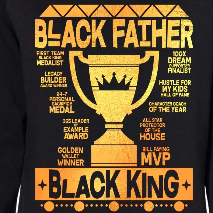 Black Father Black King Womens California Wash Sweatshirt