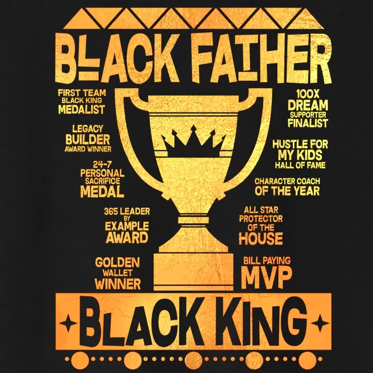 Black Father Black King Women's Crop Top Tee