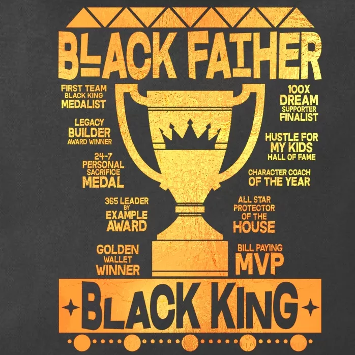 Black Father Black King Zip Tote Bag