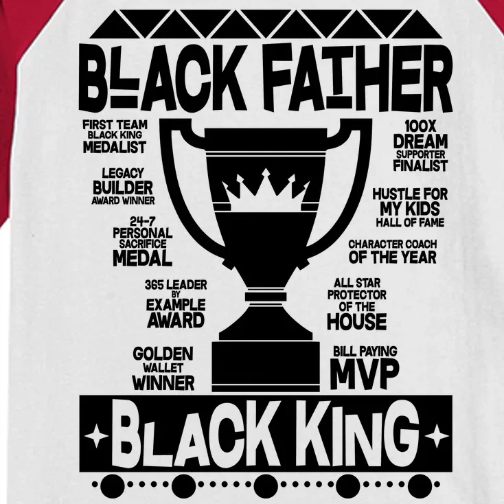 Black Father Black King Kids Colorblock Raglan Jersey