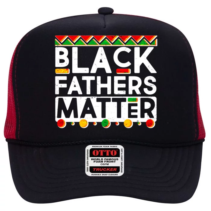 Black Fathers Matter Traditional Colors High Crown Mesh Trucker Hat