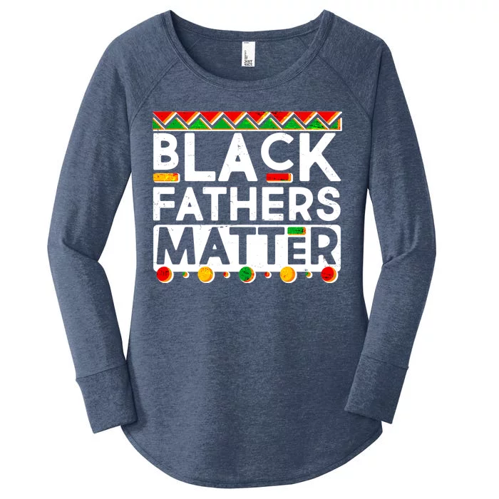 Black Fathers Matter Traditional Colors Women's Perfect Tri Tunic Long Sleeve Shirt