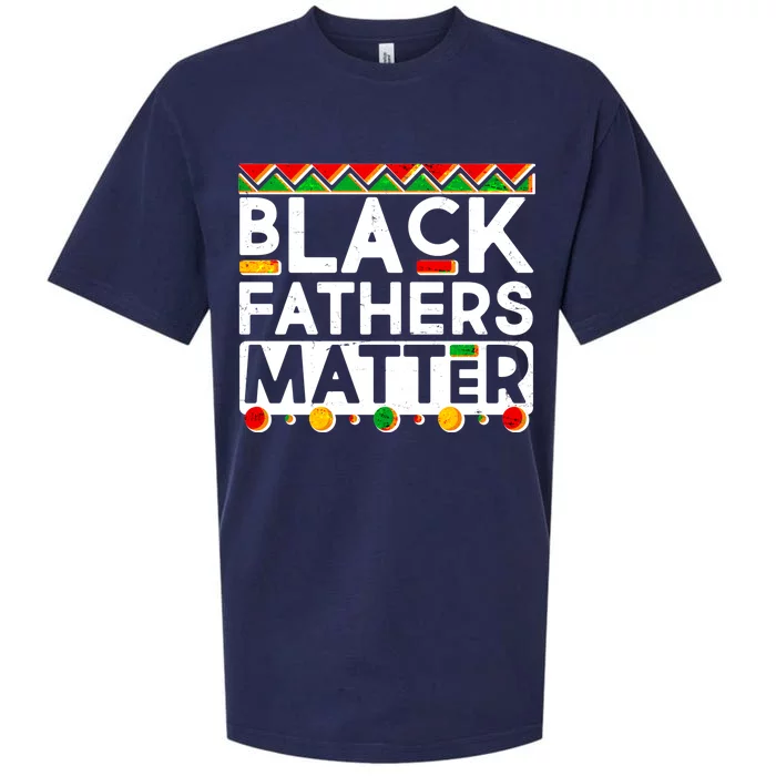 Black Fathers Matter Traditional Colors Sueded Cloud Jersey T-Shirt