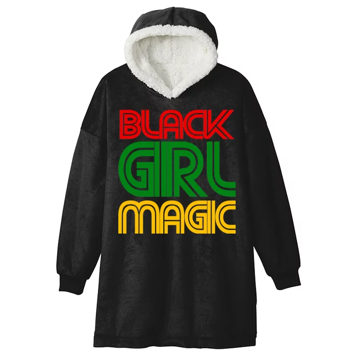 Black Girl Magic Colorful Imprint Hooded Wearable Blanket