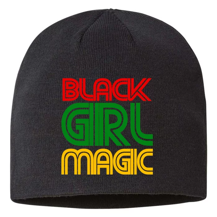 Black Girl Magic Colorful Imprint 8 1/2in Sustainable Knit Beanie