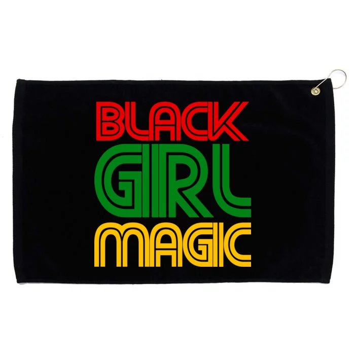 Black Girl Magic Colorful Imprint Grommeted Golf Towel