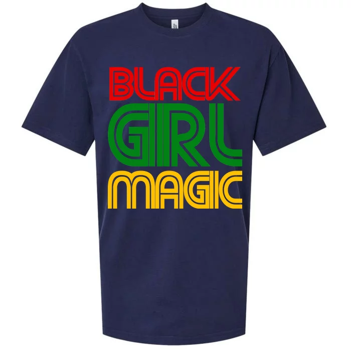 Black Girl Magic Colorful Imprint Sueded Cloud Jersey T-Shirt