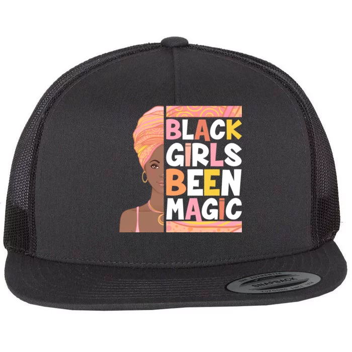 Black Girls Been Magic Flat Bill Trucker Hat