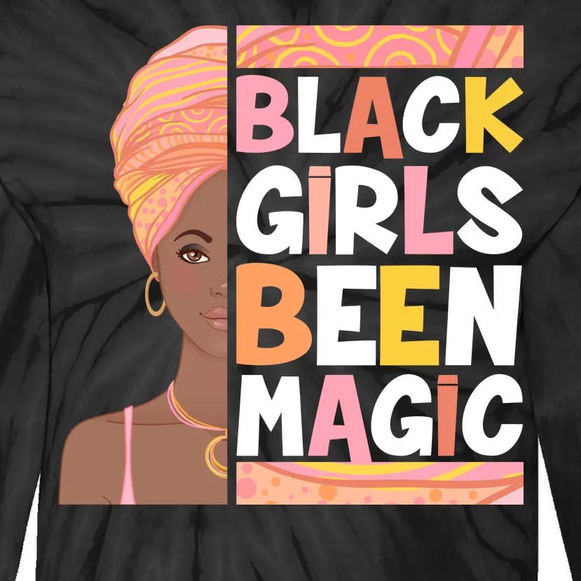 Black Girls Been Magic Tie-Dye Long Sleeve Shirt