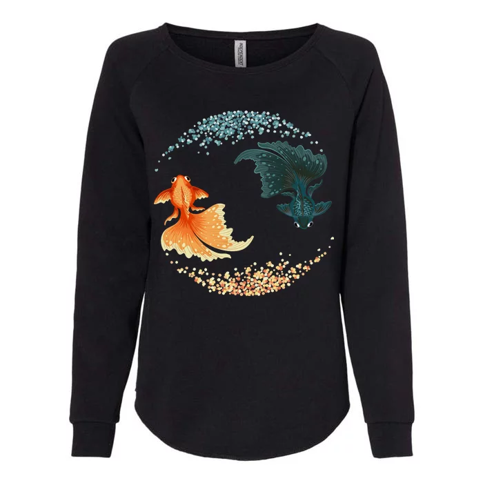 Black Goldfish Womens California Wash Sweatshirt