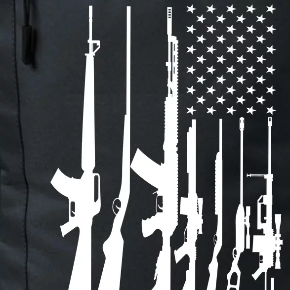 Black Gun American Flag - Rifle Weapon Firearm 2nd Amendment Daily Commute Backpack