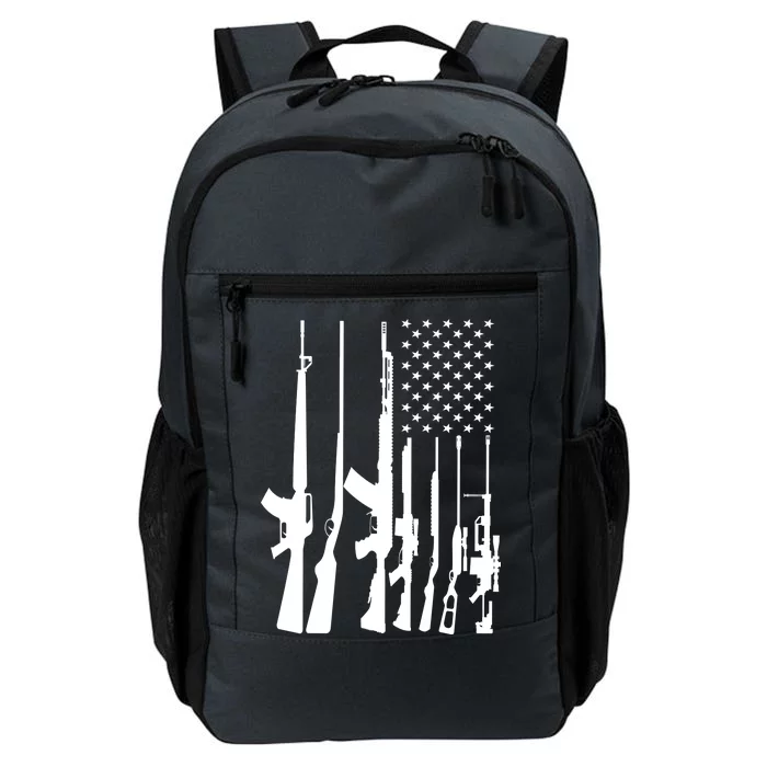 Black Gun American Flag - Rifle Weapon Firearm 2nd Amendment Daily Commute Backpack