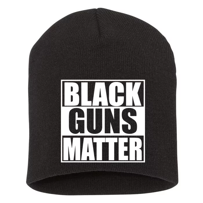 Black Guns Matter 2nd Amendment Short Acrylic Beanie