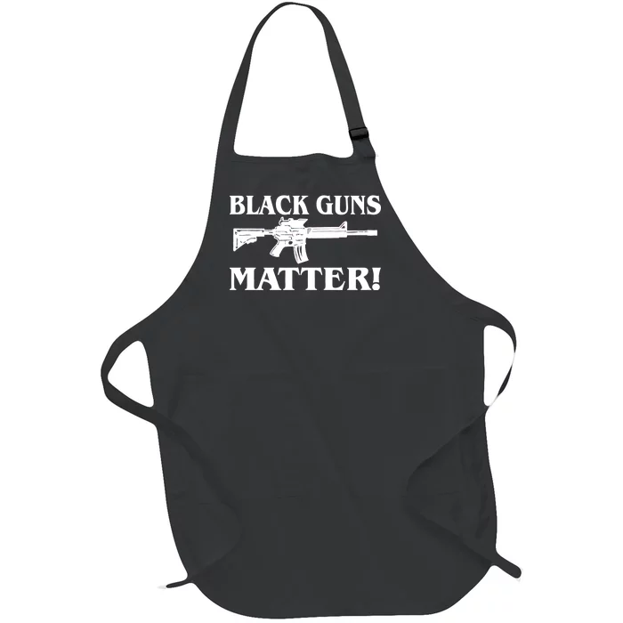 Black Guns Matter AR-15 2nd Amendment Full-Length Apron With Pocket