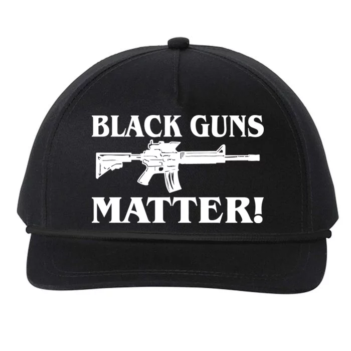 Black Guns Matter AR-15 2nd Amendment Snapback Five-Panel Rope Hat