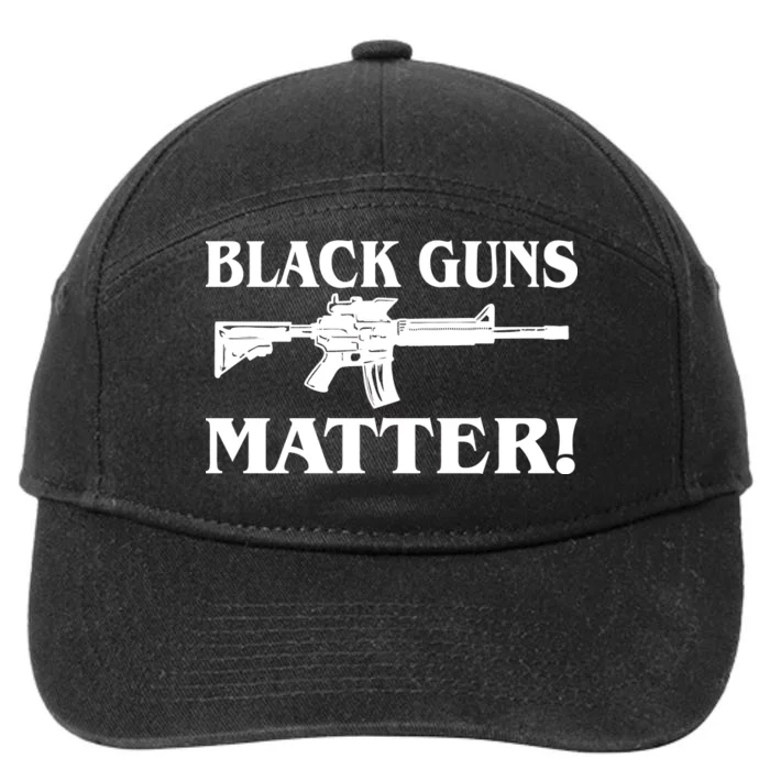 Black Guns Matter AR-15 2nd Amendment 7-Panel Snapback Hat