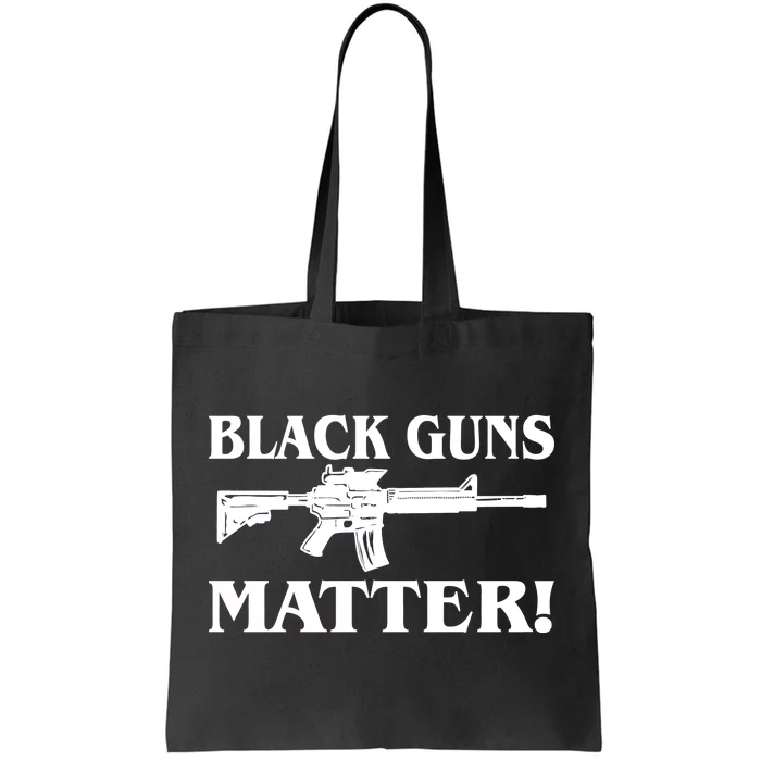 Black Guns Matter AR-15 2nd Amendment Tote Bag