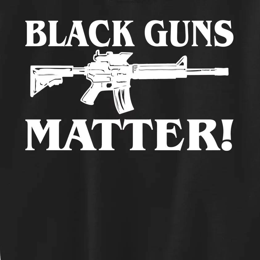 Black Guns Matter AR-15 2nd Amendment Kids Sweatshirt