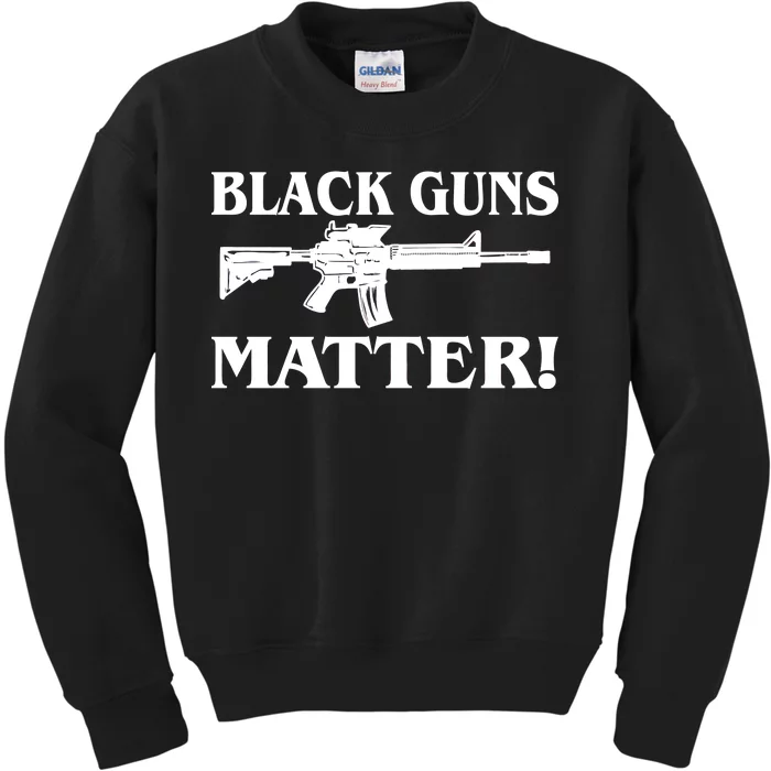 Black Guns Matter AR-15 2nd Amendment Kids Sweatshirt