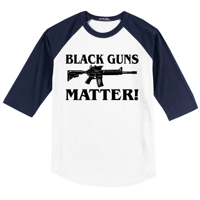 Black Guns Matter AR-15 2nd Amendment Baseball Sleeve Shirt