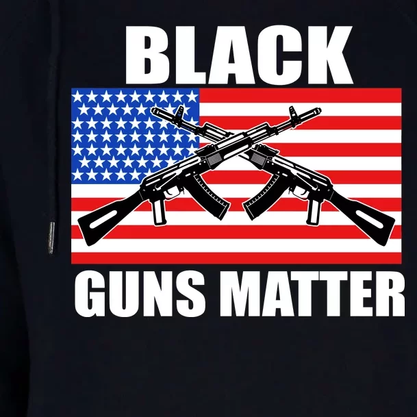 Black Guns Matter USA 2nd Amendment Womens Funnel Neck Pullover Hood