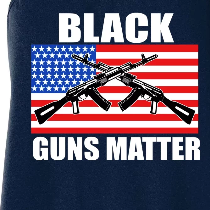 Black Guns Matter USA 2nd Amendment Women's Racerback Tank