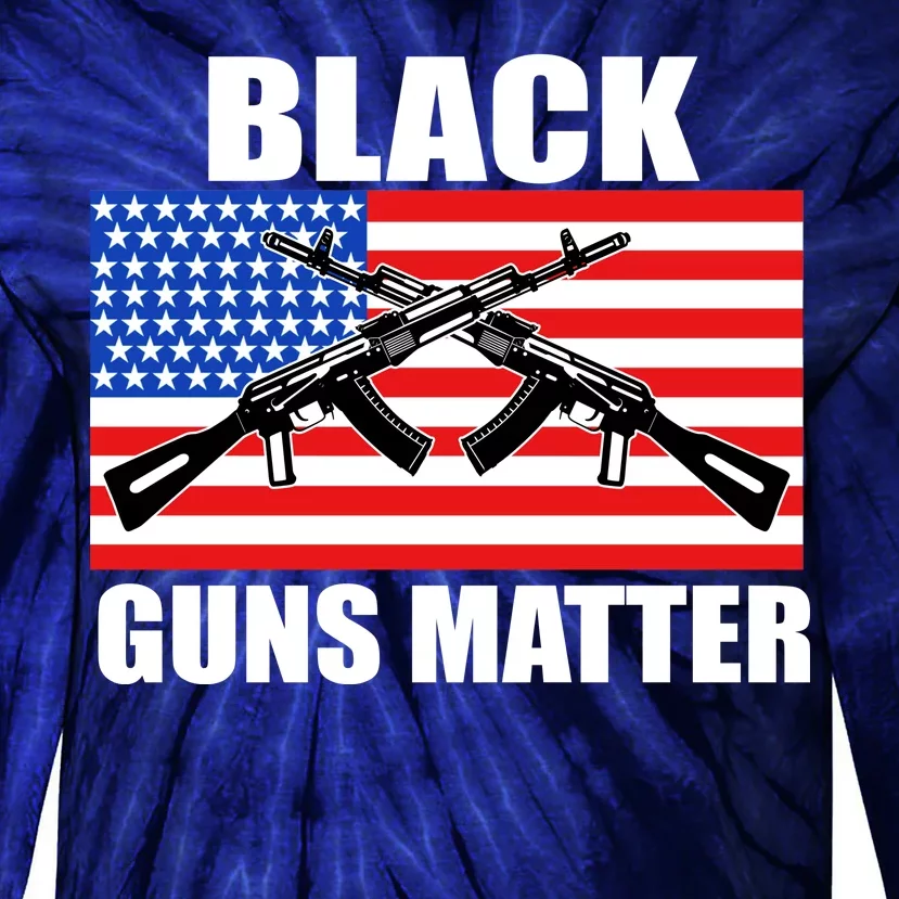 Black Guns Matter USA 2nd Amendment Tie-Dye Long Sleeve Shirt