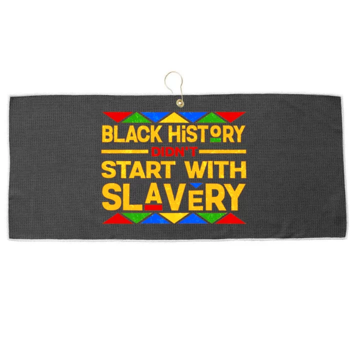 Black History Didn't Start With Slavery Large Microfiber Waffle Golf Towel