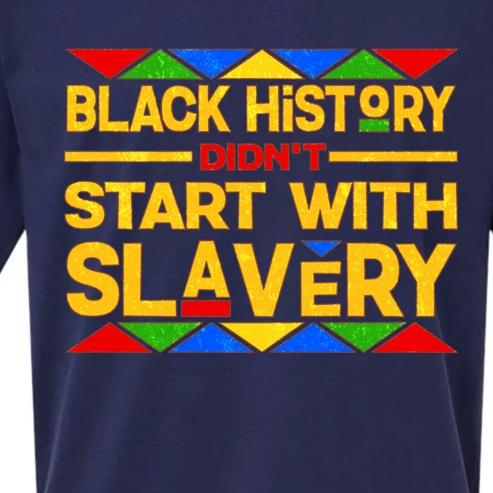 Black History Didn't Start With Slavery Sueded Cloud Jersey T-Shirt