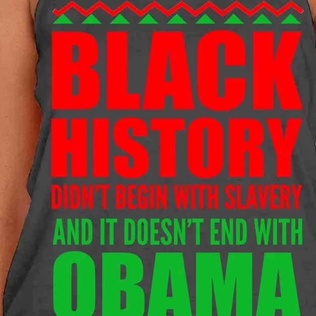 Black History Doesn't End With Obama Women's Knotted Racerback Tank