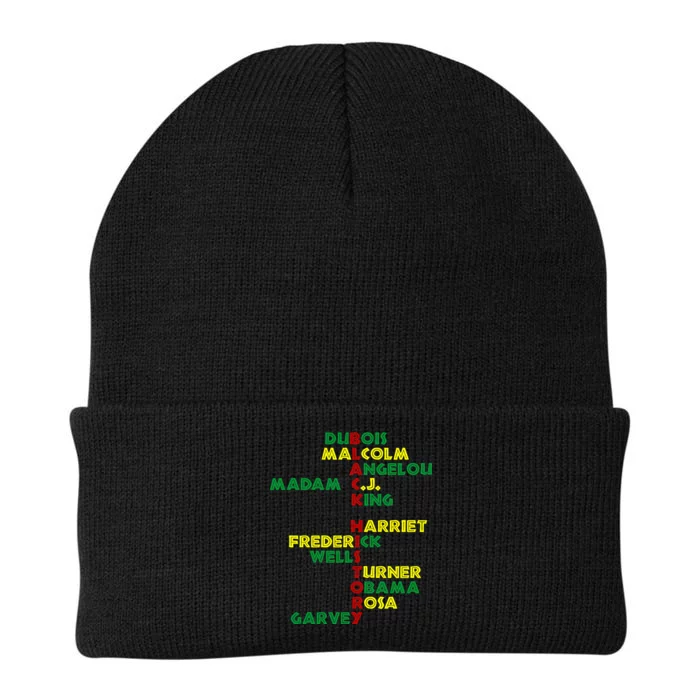 Black History Historic Leaders Proud American Knit Cap Winter Beanie