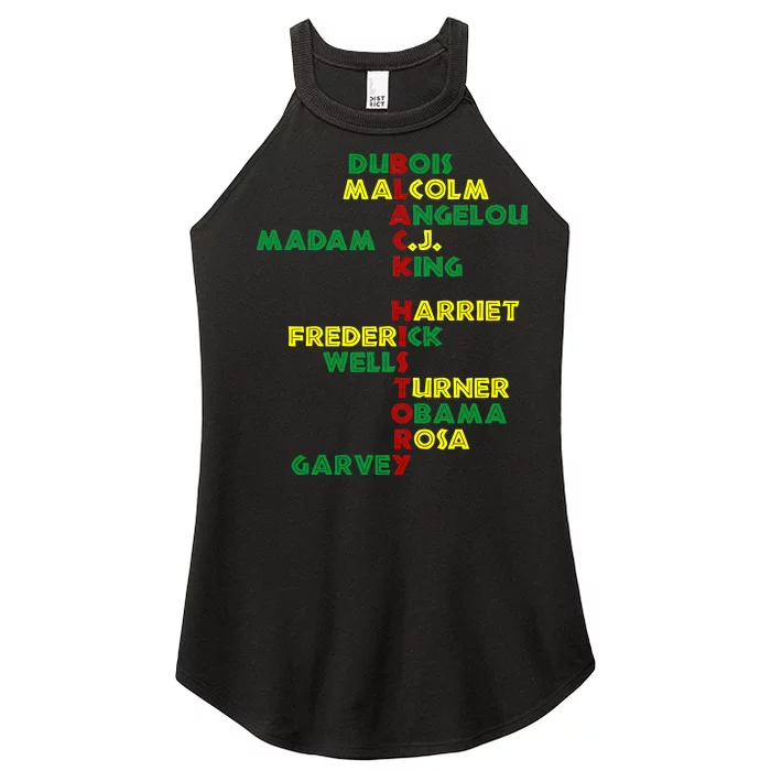 Black History Historic Leaders Proud American Women’s Perfect Tri Rocker Tank