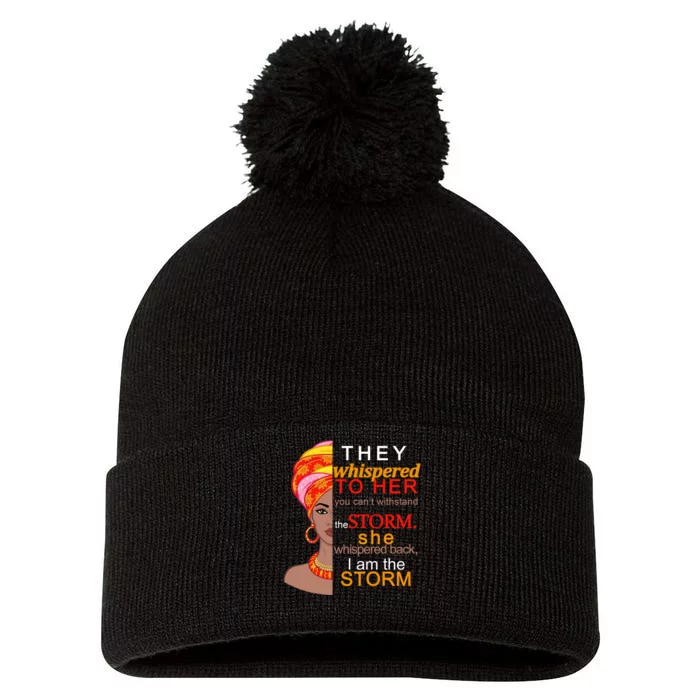 Black History I Am The Storm Pom Pom 12in Knit Beanie