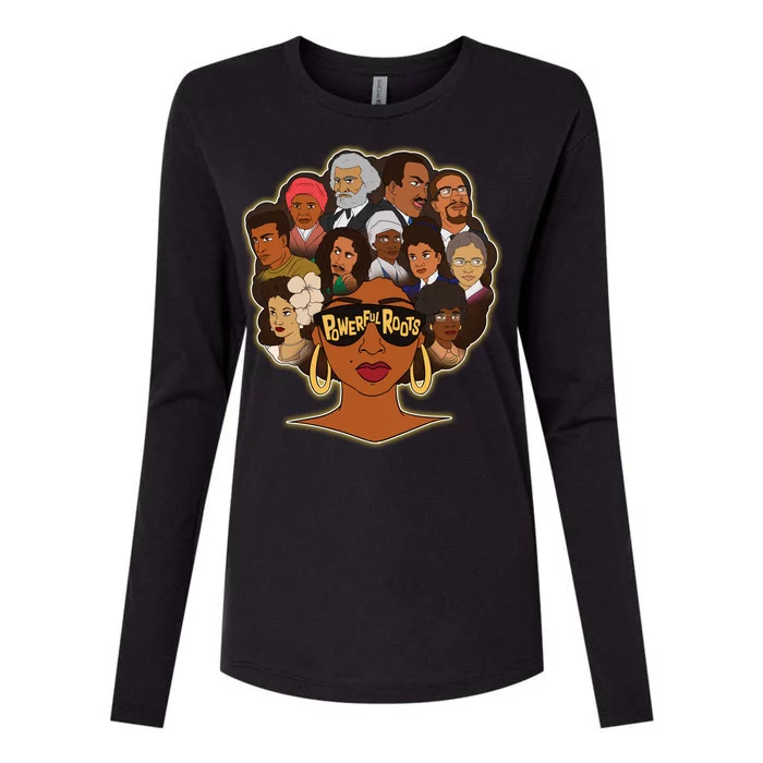 Black History I Love My Powerful Roots Womens Cotton Relaxed Long Sleeve T-Shirt