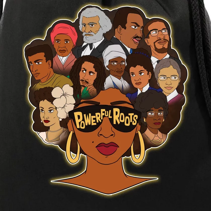 Black History I Love My Powerful Roots Drawstring Bag