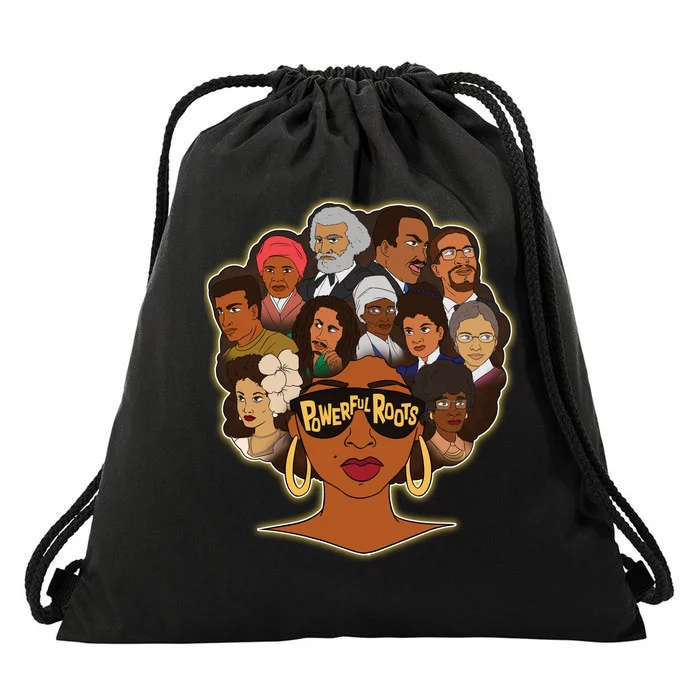 Black History I Love My Powerful Roots Drawstring Bag