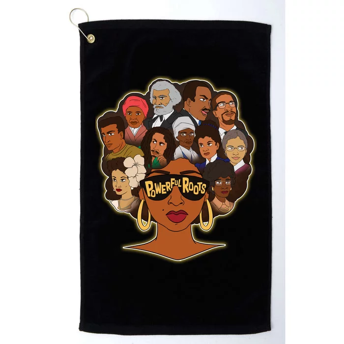 Black History I Love My Powerful Roots Platinum Collection Golf Towel