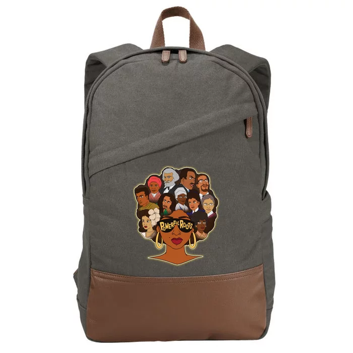 Black History I Love My Powerful Roots Cotton Canvas Backpack