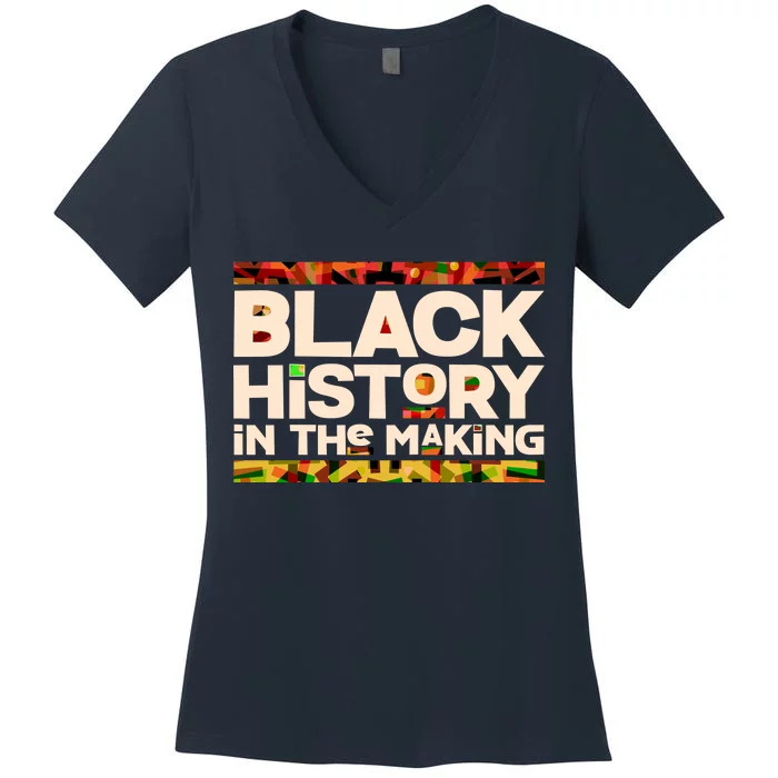 Black History In The Making Women's V-Neck T-Shirt