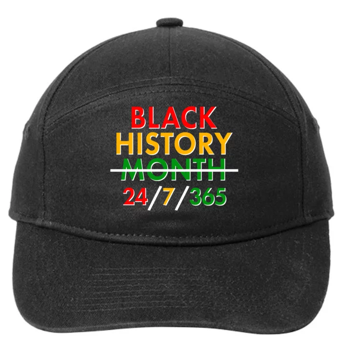 Black History Is 24/7/365 More Than A Month 7-Panel Snapback Hat