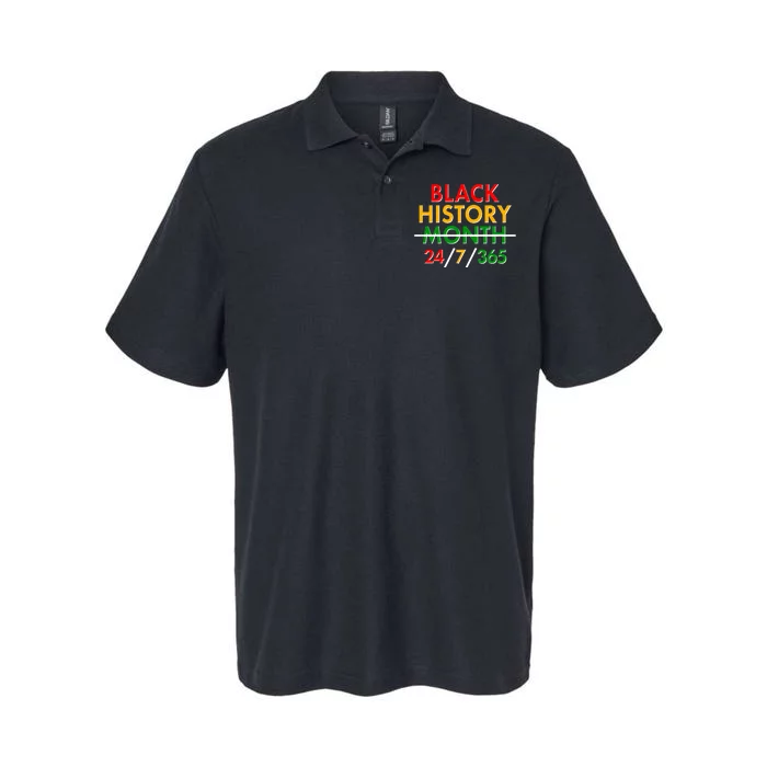 Black History Is 24/7/365 More Than A Month Softstyle Adult Sport Polo