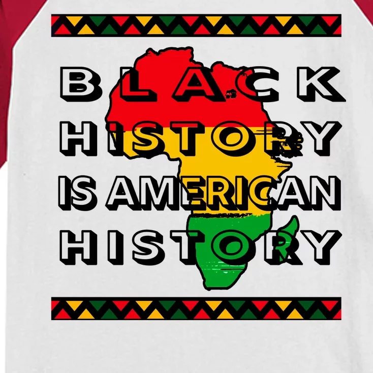 Black History Is American History Kids Colorblock Raglan Jersey