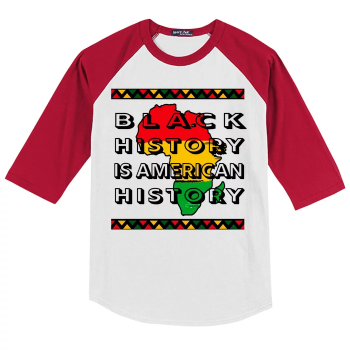 Black History Is American History Kids Colorblock Raglan Jersey