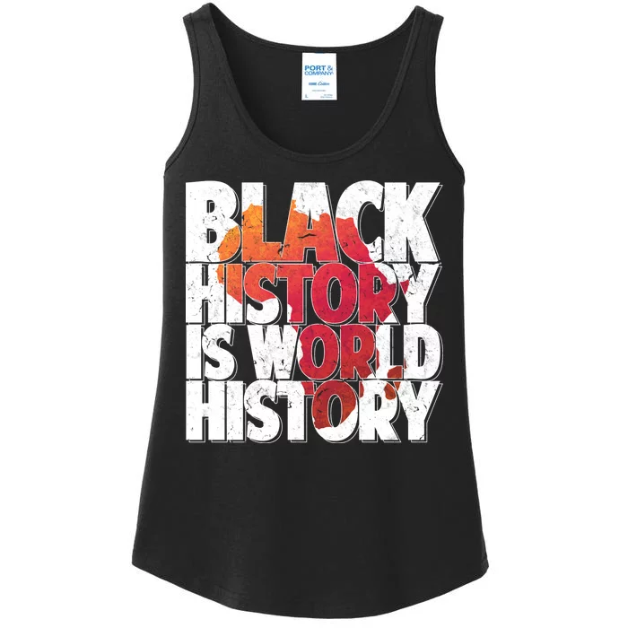 Black History Is World History Ladies Essential Tank