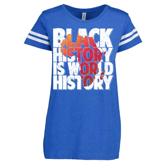 Black History Is World History Enza Ladies Jersey Football T-Shirt