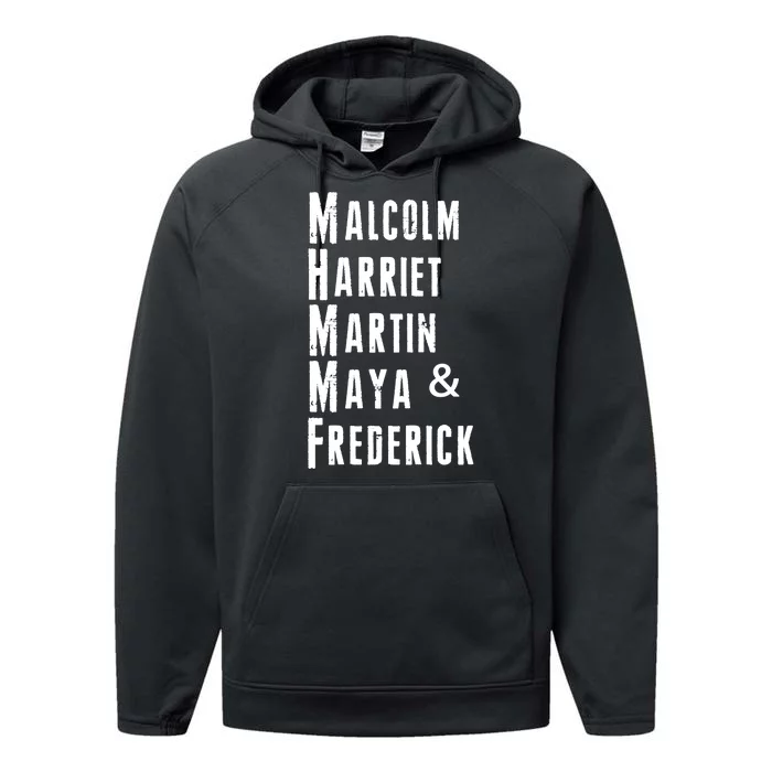 Black History Malcolm Harriet Martin Maya & Frederick Performance Fleece Hoodie